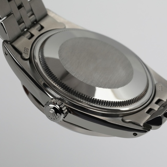 Rolex 36mm Stainless Steel Diamond Bezel Grey Dial